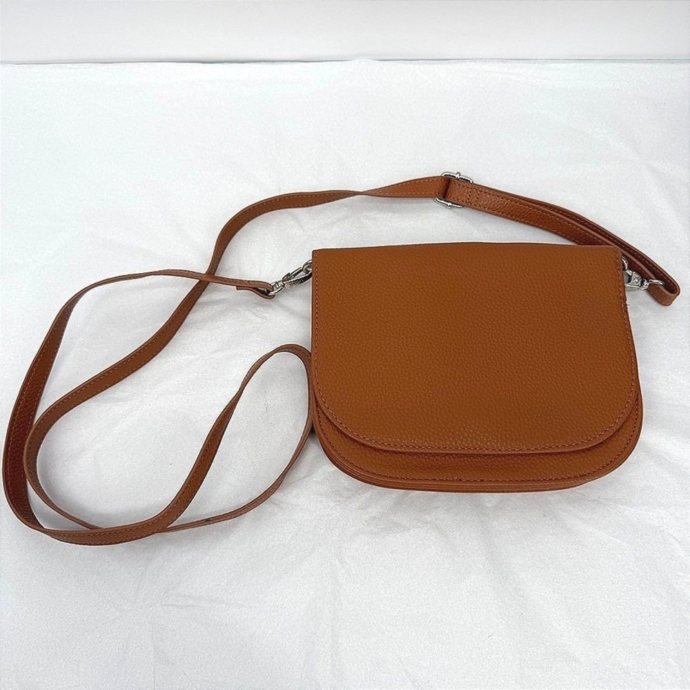 Jewell by Thirty One Convertible Crossbody Bag Pebble Grain Faux Leather Neutral